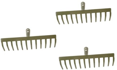 jojofuny 3pièces Râteau De Jardin Ergonomique à Dents pour Ramasser Nettoyer Plantes Outil De Jardinage Pratique pour Entretien Extérieurs