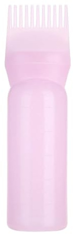 Hair Oil Applicator Bottle Hair Oiling Applicator 160ml Root Comb Applicator Bottle Lightweight Oil Bottlefor Hair Dye Shampoos Hair Salons Root Comb Applicator Bottle (Pink)