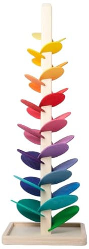 Rainbow Musical Tree Kit – Engaging Colorful Rolling Ball Tower | Fun Musical Tree Ball Toy | Wooden Colorful Musical Tree Ball Drop Toy For Sensory Play And Entertainment