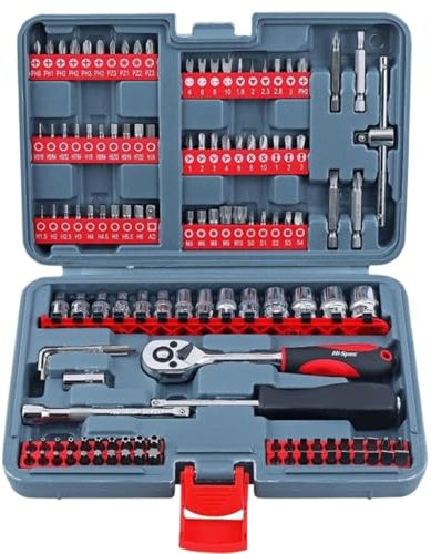 GTOULHH Caisse a Outil Ensemble D'outils De Mécanicien 126 Pièces Ensemble De Clés À Cliquet À Douille Multifonction avec Étui De Rangement Coffret Outils