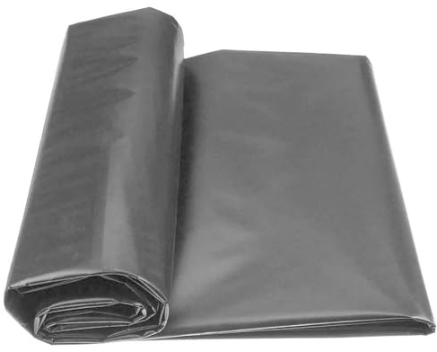 Revestimiento negro para estanques PEHD de 5 mil 1 x 6 m, 2 x 3 x 4 m, 4 x 6 m, 5 x 8 m, 8 x 10 m, 10 x 12 m, fácil de cortar para fuentes, cascadas, estanques koi y jardines acuáticos