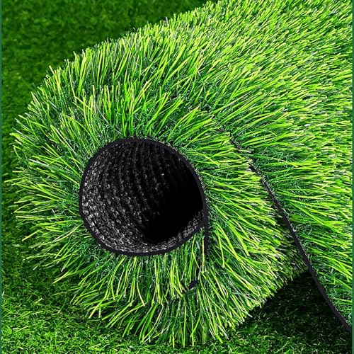 ZKBDBWTR Erba Sintetica, Prato Artificiale Spesso per Esterni, Decorazione con Erba Finta, Morbida, con Drenaggio Automatico dell'Acqua, Ideale per Giardini e Aree Gioco(1x3m/3.2x9.8ft)