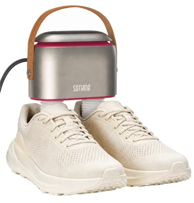 SOTHING Schuhtrockner Elektrisch, Skischuhtrockner mit Ozon-Funktion | 30cm Ausziehschlauch, 95W Schnelltrocknung, Digitaldisplay, 3 Temperaturstufen, 1–9h-Timer, für Schuhe, Stiefel & Handschuhe