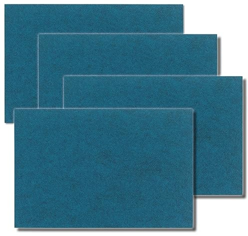 kela Tischset 4-teilig ALIA, Platzdeckchen 45 x 30 x 0,4 cm, Filz Platzsets abwaschbar, petrol