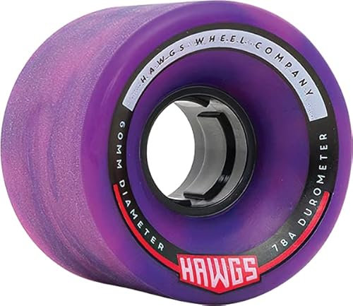 Landyachtz Hawgs Chubby Hawgs Longboard-Räder, Violett/Pink, 60 mm, 78a