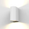 B.K.Licht Lampada da parete LED, applique da esterno, include 2 lampadine GU10 da 5W, plafoniera da parete per interni, luce calda 3000K, 800Lm, lampada a muro in metallo bianca, IP44