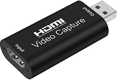 Keyohome Carte de capture vidéo HDMI USB 2.0 1080p, capture de jeu, adaptateur DisplayPort 4K vers HDMI, enregistrement et partage, technologie à faible latence