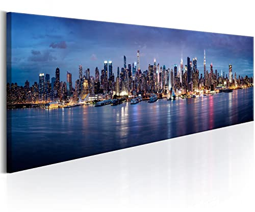 murando - Leinwandbild Glasbild Stadt City, 120x40 cm, 1-teilig, Wohnzimmer