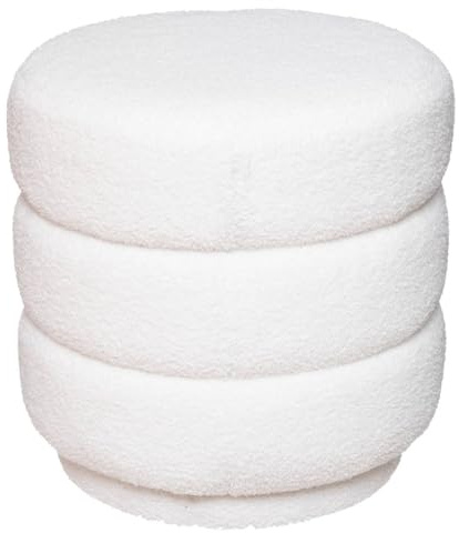 ATMOSPHERA CREATEUR D'INTERIEUR - Pouf bouclette sinan bianco