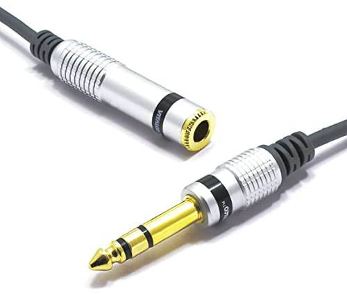 VITALCO Rallonge jack 6,3 mm TRS audio 5 m 6,3 mm mâle vers 6,35 mm femelle stéréo mâle vers femelle