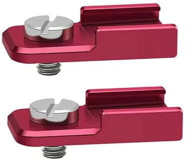 [2 Packs]-Cold Shoe Mount Adapter mit 1/4-20 Gewinde für Kamera Cage, Monitor, Videolicht, Mikrofone, Flash LED