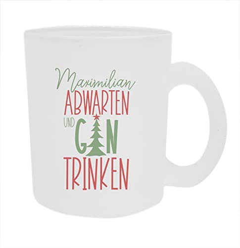 Kilala Glasbecher GlühGin Glas mit Name Trinktasse Winterzeit Punschtasse (Glas abwarten)