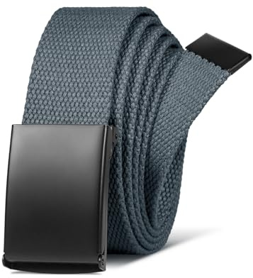 LXMY Gürtel Herren Ohne Löcher - Stufenlos Verstellbar Canvas Stoff Gürtel - Outdoor Business Arbeitsgürtel Passt Überall Hin