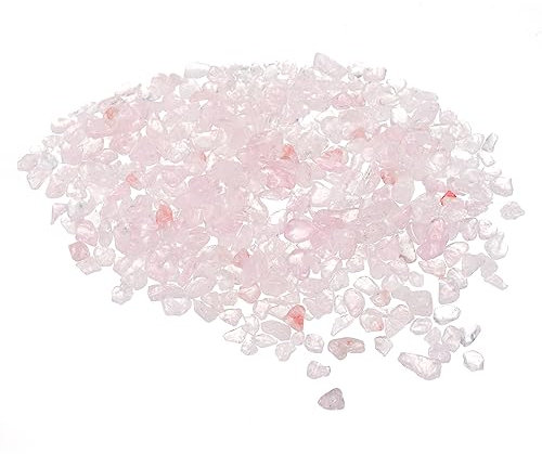 sourcing map 100g/0.22lb 5-7mm Getrommelte Späne Steine Natürlich Gebrochen Kristall Quartz Unregelmäßig Poliert Steine Kies Dekoration für Aquarium Pflanzen Vase Füller Rosa