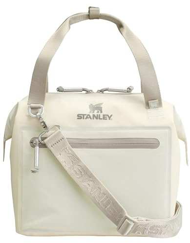 STANLEY All Day Julienne Mini Soft Cooler Bag and Lunch Box 7.4 Quarts | 10 Can Cooler with Handles and Strap | Stays Cold for Hours | Insulated Travel Bag with Zipper | BPA-Free | Cream