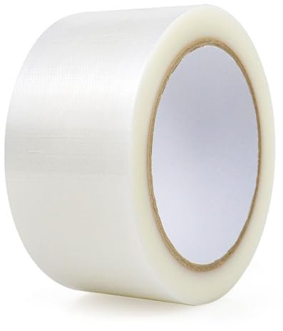 BOMEI PACK 20m x 50mm Panzertape Transparent wasserfest, extreme Panzerband handreißbar Gaffa Tape, Duct Tape