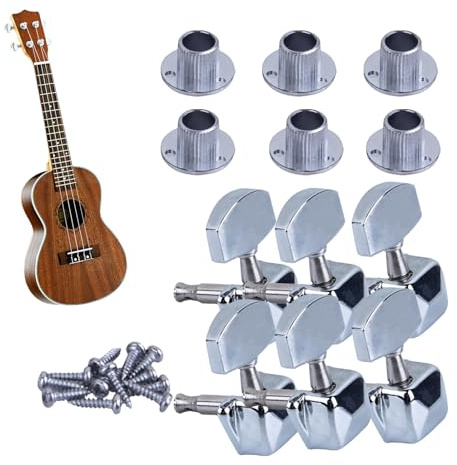 Ruwshuuk Stimmgeräte für Akustikgitarren,Halbgeschlossene Gitarrenstimmgeräte - Stimmwirbel für Akustikgitarren, Mechaniken - Halbgeschlossenes Stimmgerät, Mechaniken-Mechaniken-Set,