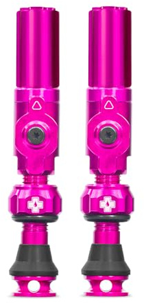 Muc-Off Big Bore Hybrid Tubeless Ventil, Pink 35 mm - Präzisionsgefertigte Staubschutzkappen mit Revolutionärer Airflow-Technologie - Fahrradventil Kappen für Tubeless MTB/Road/Gravel Bikes