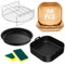 5pcs Airfryer Accessori per Philips Essential XL 6.2L, Philips 4,2L (NA229/00), Russell Hobbs 4L, COSORI 4,7L, accessori per friggitrice ad aria calda, inserto in silicone con spugna, senza BPA