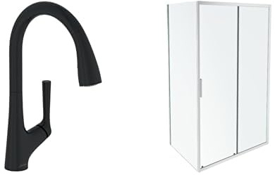 Jacob Delafon, Meuble Colonne OLA UP 40cm, Grande Capacité, Porte Réversible, Poignées Métal, Chêne Colorado + Meuble OLA UP 100cm, Plan Vasque & Miroir 100cm, Pack Tout-en-1, Spot LED