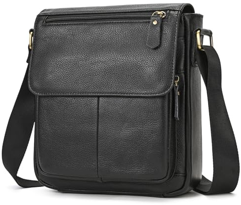 newsbirds Herren Echtleder Umhängetasche Retro Messenger Casual Business Handtasche Umhängetaschen | Kleine Vintage Schultertasche