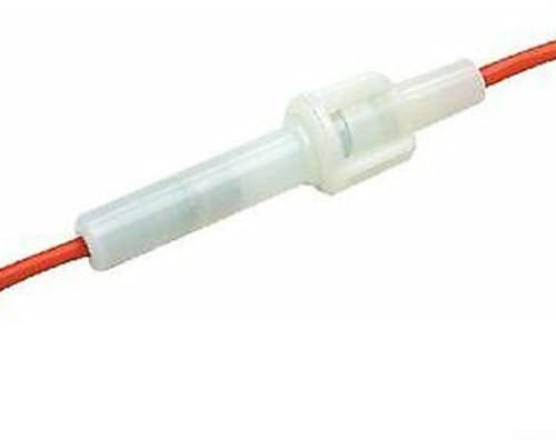 Besshepplo Set mit 10 weißen Inline-Glassicherungshaltern mit Schnellanschluss für 5x20mm und 6x30mm Sicherungen (5x20mm)