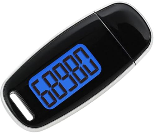 Step Counter for Walking, Pedometer for Walking, USB Rechargeable LCD Pedometer with Removable Clip and Strap, Accurate Step Counter with Backlight for Men Women Kids Adults Seniors