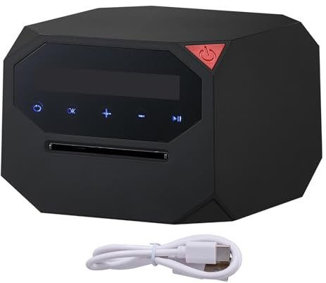 CASOME Distributeur De Cartes Automatique, Machine À Distribuer Les Cartes De Poker Électrique Rotative À 180°/360°, Distribution Automatique, Compatible avec 2 Jeux De Cartes(Black)