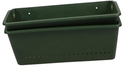 TOBBOMEY 2 Piezas Macetas de Pared Vertical Exterior Jardineras Colgantes Resistentes con Orificios de Drenaje y Soporte para y Jardines