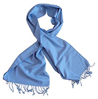 Posh Gear Damen Herren Seiden Schal Cordeseta, hellblau