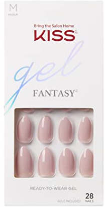 KISS Gel Fantasy Windy City Rosa pink Kurz - 28 Press On Kunst-Nägel in Salonqualität zum Aufkleben DIY, 2g Nagelkleber, 1 Maniküre-Stäbchen, 1 Mini-Feile