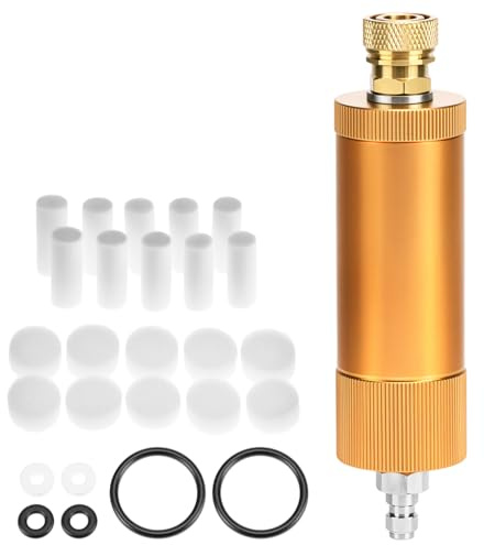 QWORK 30Mpa Öl Wasserabscheider, PCP Handpumpe 4500Psi Feuchtigkeit Wasserabscheider, mit 8 mm weiblicher und männlicher Schnellkupplung