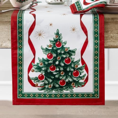 Elrene Home Fashions Villeroy & Boch Toy's Delight Weihnachtstischläufer, Festliche Tischdekoration, 33 x 178 cm