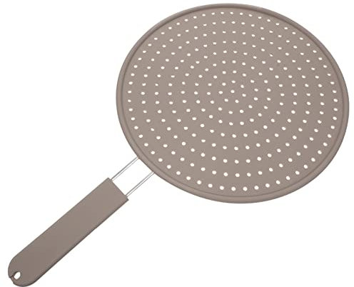 DOITOOL Splash Silicone Pot Lid Cover Multi-functional Oil for Cooking Draining Steaming Kitchen Essential for Frying Pans Pots Grey