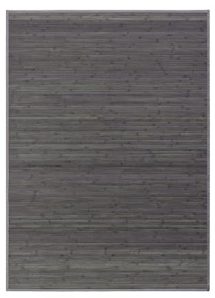 JUANIO Tapis de Sol antidérapant, Moquette à Rayures en Bambou Coloris Gris - Longueur 200 x Profondeur 140 cm