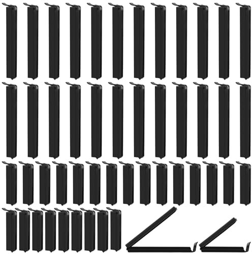 Yoosso 40 Piezas Pinzas Bolsas Alimentos, 6cm/11cm Clips para Cerrar Bolsas de Comida Clips de Plástico para Alimentos para sellar Caramelos Cereales Snacks (Negro)