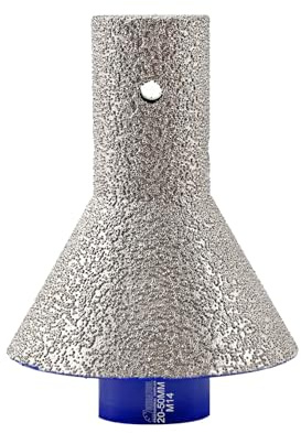 SHDIATOOL Diamant Fingerfräsen Diamantfräser M14 Gewinde Lochsäge Reinigung für Porzellan Fliesen Marmor Keramik Granit, 20-50MM