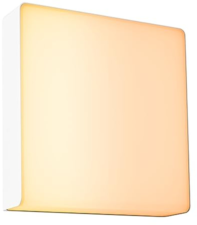 Paulmann LED Außenwandleuchte Smart Home Zigbee 3.0 Azalena Dämmerungsgesteuerter Bewegungsmelder (HF) insektenfreundlich IP44 250x250mm Tunable Warm 8,5W 700lm 230V Weiß Kunststoff, Aluminium 94843