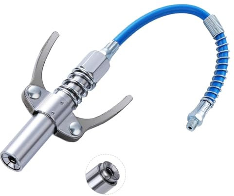ALXBSONE Fettpresse Mundstück, Fettpressenkupplung, Doppelgriff-Fettdüsen-Kupplung, 10000 PSI, kompatibel mit Allen Fettpistole, 1/8 Zoll NPT Endbeschlägen(New)