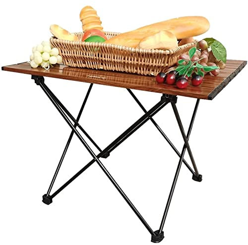 KGDJBGSE Klappbarer Tisch, Leichter und tragbarer Klapptisch, Picknicktisch zum Grillen/Kochen/Strand/Reisen, langlebiger und Stabiler Campingtisch mit kompakter Tragetasche