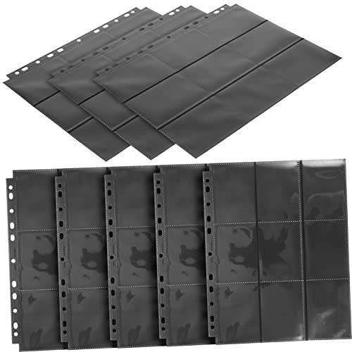UPKOCH 50stücke Pack Kartenetui-seiten Kartenhüllen Für Spielkarten Fotohalter Für Lose Seiten Ersatzseiten Für Fotoalben