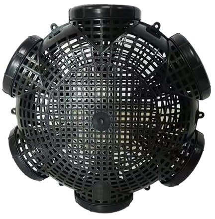 6 Löcher / 8 Löcher Fischreuse Köder Fisch Reuse Aalreuse PP Reusen für Fischfang, Köderfischreuse Fischen, Garnelen Käfig für Fisch Garnele Minnow Crayfish Crab (6 Löcher)