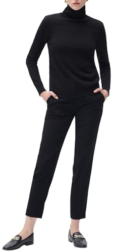 Caroll UJ015-DYLANB Cachemire Pull-Over, Noir, XL Femme
