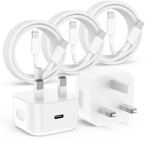 iPhone 14 13 12 11 Fast Charger Apple MFi Certified,2Pack 20W PD USB C Charger Plug UK with 1/2/3M USB C to Lightning Charging Cable for iPhone 14 13 12 11 Pro Max XS XR X 8,iPad