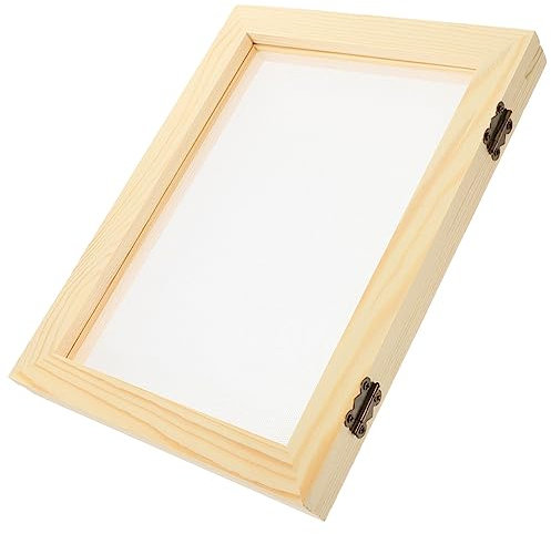 ULDIGI Holzpapierherstellungsbildschirm Für DIY-Papier Papierherstellungsrahmen Mit Netz Papierhandwerksform Für Junge Mädchen Papierbastelschirm Aus Holz Werkzeugset Zur Papierherstellun