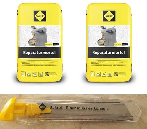 Sakret Reparaturmörtel 20 kg, Ausbesserungsmörtel + 1 Sakret Cuttermesser