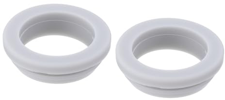 sourcing map 2Pcs Snap Rubber Grommet Plug Mount Dia 30mm ID 25mm Narrow Groove Width 2.5mm Seal Anti-Scratch for Electrical Box Cable Pipes Grey