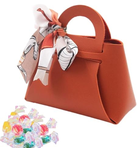 Chokladlåda i läder, chokladask i PU-läder för bröllop, utsökt chokladask för bröllop, delikata och söta presentlådor till jul, baby shower, hög