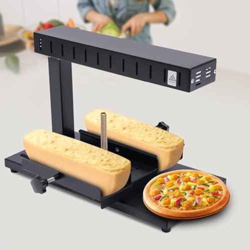 Hydravex Macchina elettrica Commerciale per fondere Il Formaggio Raclette, Macchina per fondere Il Formaggio con Doppia Area di Riscaldamento, fondere Il Formaggio Commerciale Home
