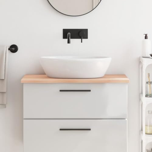 BOWEKAM Home & Garden-Badezimmer-Arbeitsplatte 80x60x2 cm unbehandeltes Massivholz-Möbelmöbel Wahl